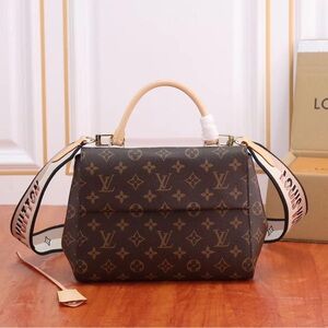 Louis Vuitton Monogram Satchel with Tan Accents